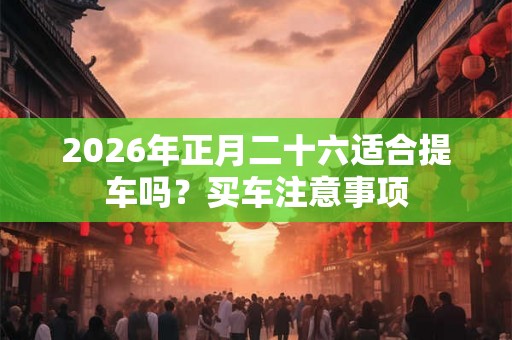 2026年正月二十六适合提车吗？买车注意事项