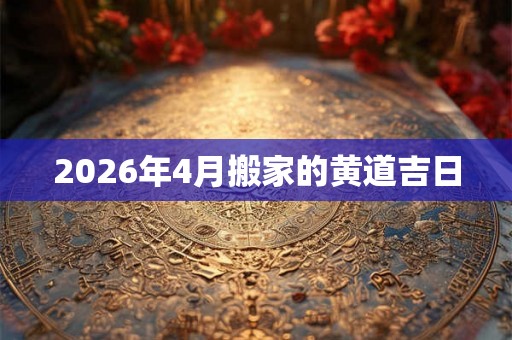 2026年4月搬家的黄道吉日