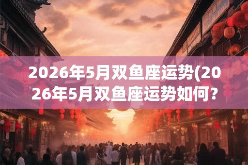 2026年5月双鱼座运势(2026年5月双鱼座运势如何？)