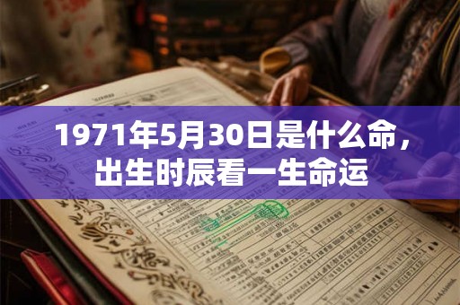 1971年5月30日是什么命，出生时辰看一生命运