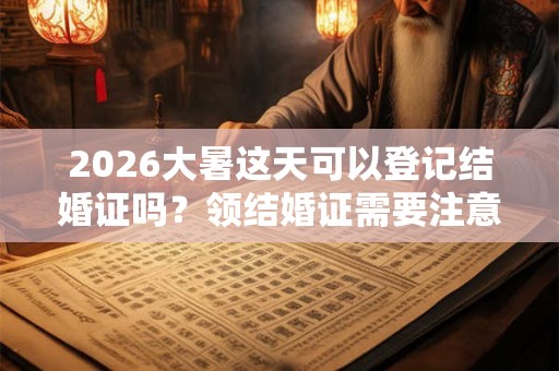 2026大暑这天可以登记结婚证吗？领结婚证需要注意什么？