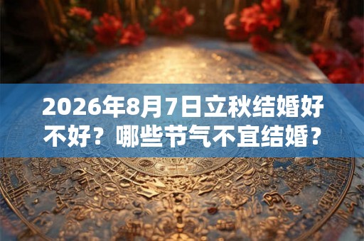 2026年8月7日立秋结婚好不好？哪些节气不宜结婚？