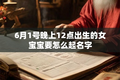 6月1号晚上12点出生的女宝宝要怎么起名字