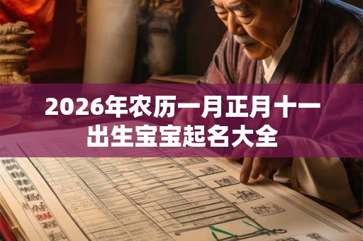 2026年农历一月正月十一出生宝宝起名大全