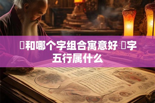 璟和哪个字组合寓意好 璟字五行属什么