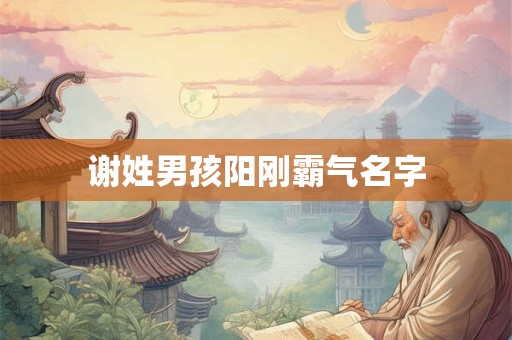 谢姓男孩阳刚霸气名字 谢姓男孩阳刚霸气名字