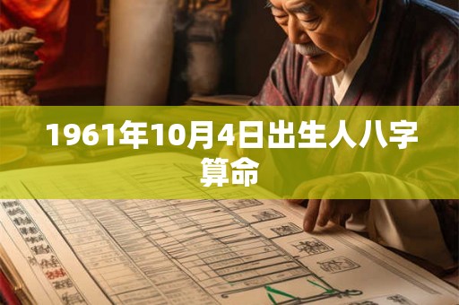 1961年10月4日出生人八字算命