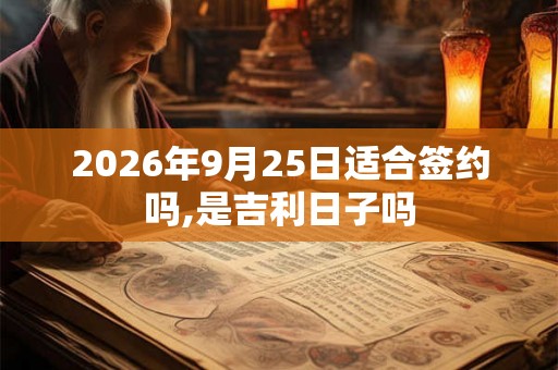 2026年9月25日适合签约吗,是吉利日子吗