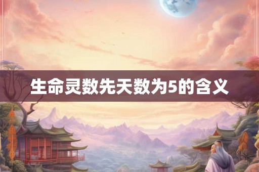 生命灵数先天数为5的含义