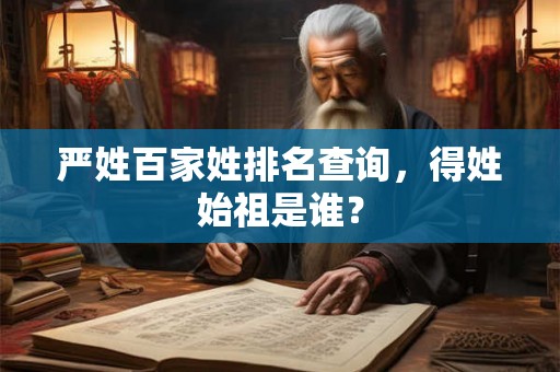 严姓百家姓排名查询，得姓始祖是谁？