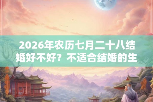 2026年农历七月二十八结婚好不好？不适合结婚的生肖？