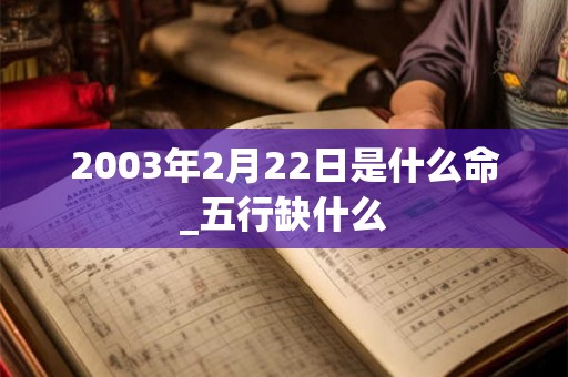 2003年2月22日是什么命_五行缺什么