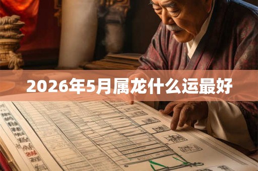2026年5月属龙什么运最好