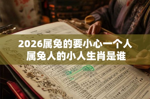 2026属兔的要小心一个人 属兔人的小人生肖是谁