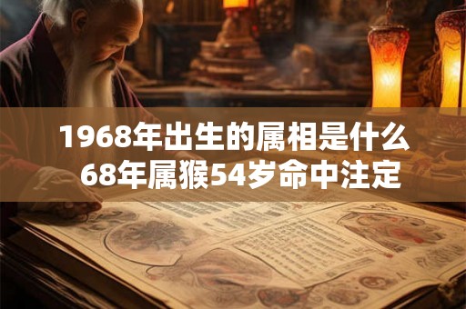 1968年出生的属相是什么 68年属猴54岁命中注定 1968年出生的属相是什么 68年属猴54岁命中注定