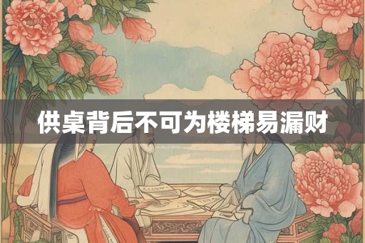 供桌背后不可为楼梯易漏财