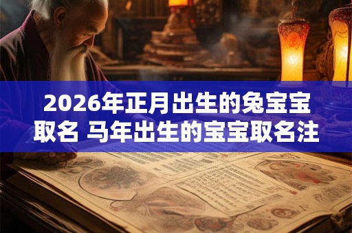 2026年正月出生的兔宝宝取名 马年出生的宝宝取名注意事项