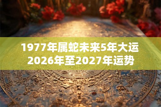 1977年属蛇未来5年大运 2026年至2027年运势 1977年属蛇未来5年大运 2026年至2027年运势