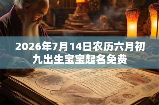 2026年7月14日农历六月初九出生宝宝起名免费