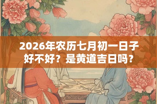 2026年农历七月初一日子好不好？是黄道吉日吗？