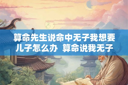 算命先生说命中无子我想要儿子怎么办  算命说我无子却生了儿子