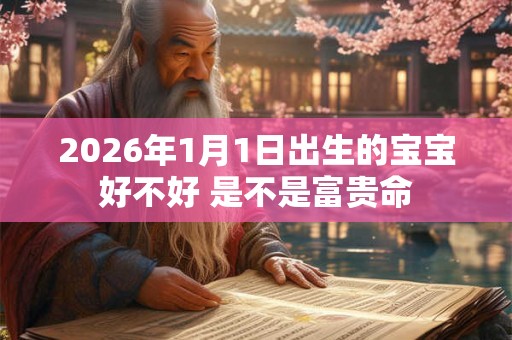 2026年1月1日出生的宝宝好不好 是不是富贵命
