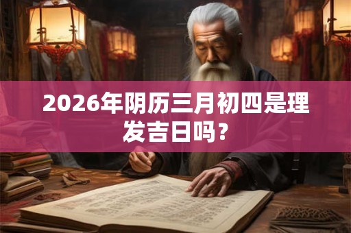2026年阴历三月初四是理发吉日吗? 2026年阴历三月初四是理发吉日吗?