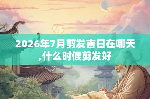 2026年7月剪发吉日在哪天,什么时候剪发好 2026年7月剪发吉日在哪天,什么时候剪发好