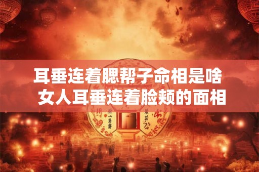 耳垂连着腮帮子命相是啥  女人耳垂连着脸颊的面相