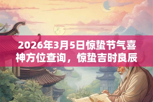 2026年3月5日惊蛰节气喜神方位查询,惊蛰吉时良辰 2026年3月5日惊蛰节气喜神方位查询,惊蛰吉时良辰