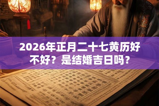 2026年正月二十七黄历好不好？是结婚吉日吗？
