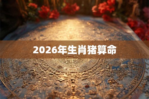 2026年生肖猪算命 2026年生肖猪算命