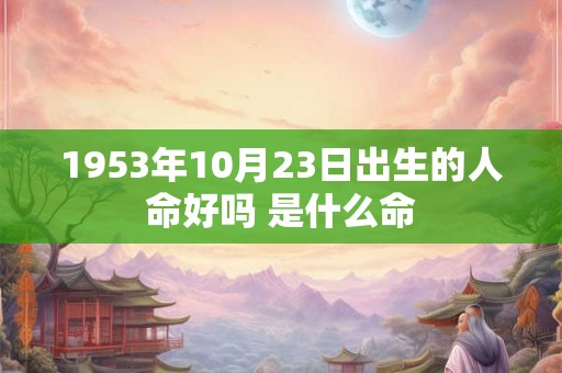 1953年10月23日出生的人命好吗 是什么命