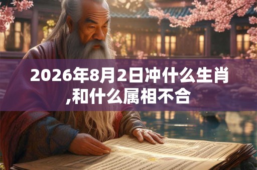 2026年8月2日冲什么生肖,和什么属相不合