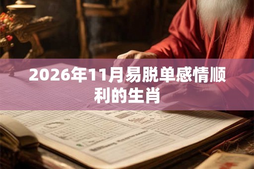2026年11月易脱单感情顺利的生肖