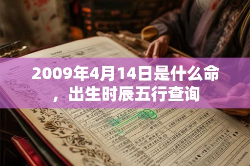 2009年4月14日是什么命,出生时辰五行查询 2009年4月14日是什么命,出生时辰五行查询