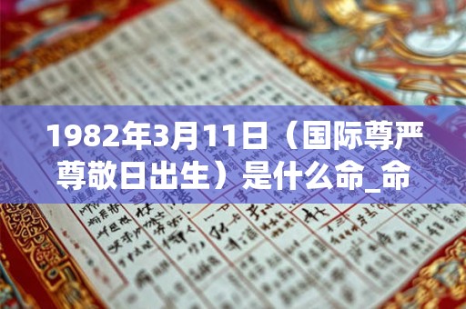 1982年3月11日（国际尊严尊敬日出生）是什么命_命运如何