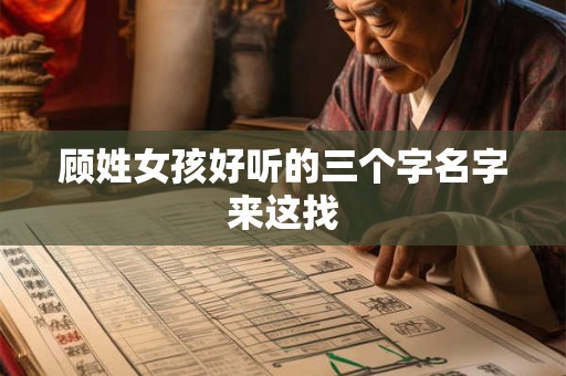 顾姓女孩好听的三个字名字来这找