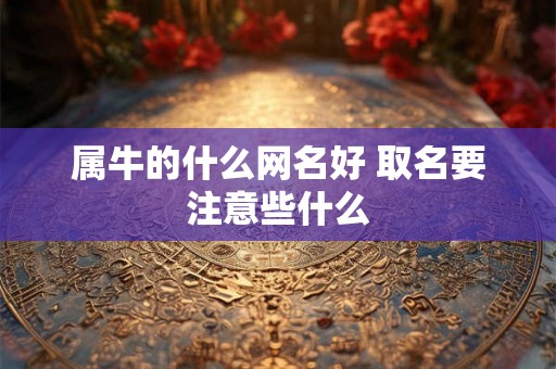 属牛的什么网名好 取名要注意些什么