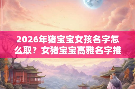 2026年猪宝宝女孩名字怎么取？女猪宝宝高雅名字推荐