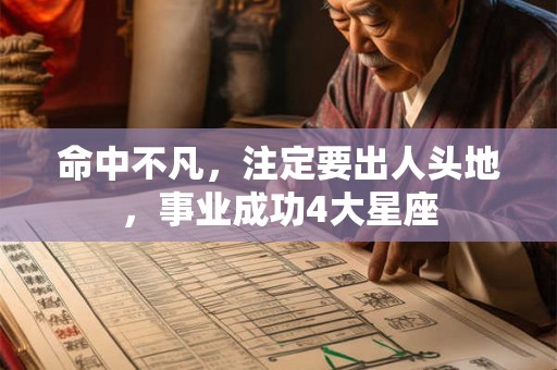 命中不凡,注定要出人头地,事业成功4大星座 命中不凡,注定要出人头地,事业成功4大星座