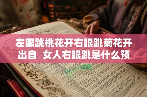 左眼跳桃花开右眼跳菊花开出自  女人右眼跳是什么预兆