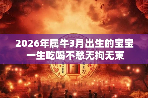 2026年属牛3月出生的宝宝 一生吃喝不愁无拘无束 2026年属牛3月出生的宝宝 一生吃喝不愁无拘无束
