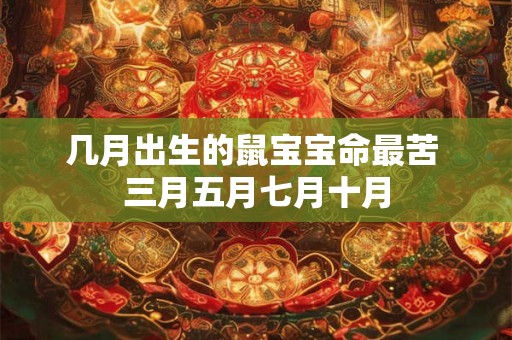 几月出生的鼠宝宝命最苦 三月五月七月十月