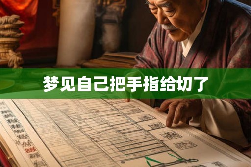 梦见自己把手指给切了