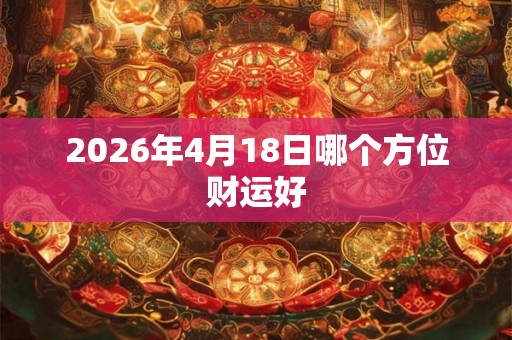 2026年4月18日哪个方位财运好