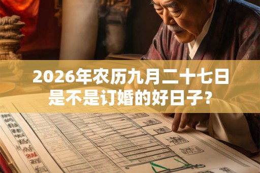 2026年农历九月二十七日是不是订婚的好日子？