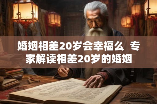 婚姻相差20岁会幸福么  专家解读相差20岁的婚姻