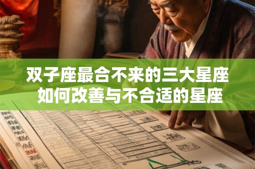 双子座最合不来的三大星座 如何改善与不合适的星座的关系