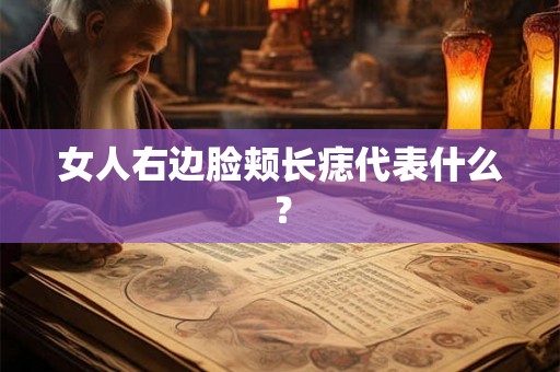 女人右边脸颊长痣代表什么？